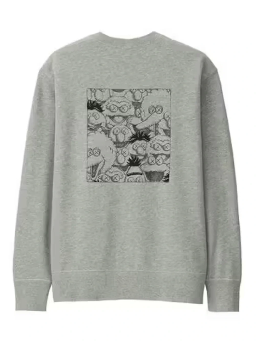 KAWS x Sesame Street x Uniqlo Grey Crewneck Sweatshirt Youth 150 Women’s US XS/S - Picture 2 of 12